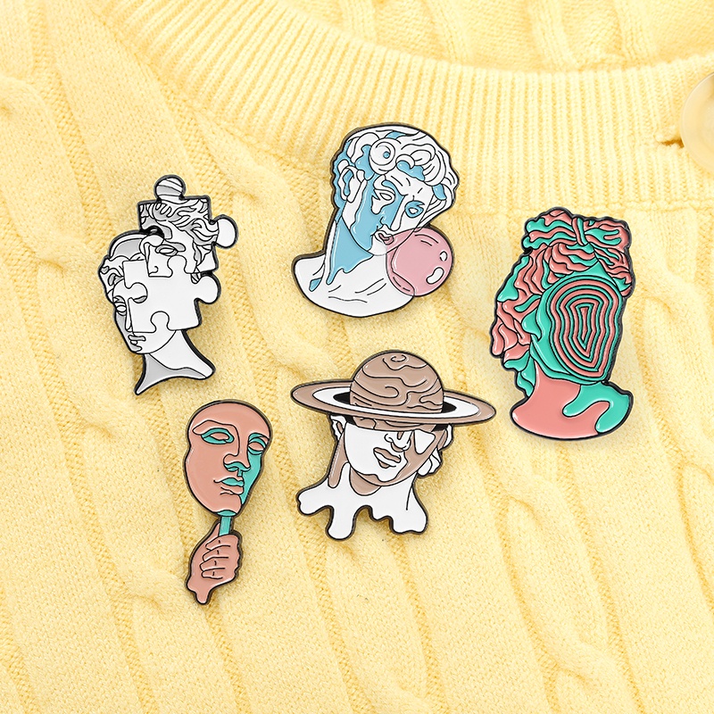 Ghim Cài Áo Hình Tượng Người Nghệ Thuật Bằng Kim Loại Tráng Men Thích Hợp Làm Quà Tặng Cho Bạn Bè