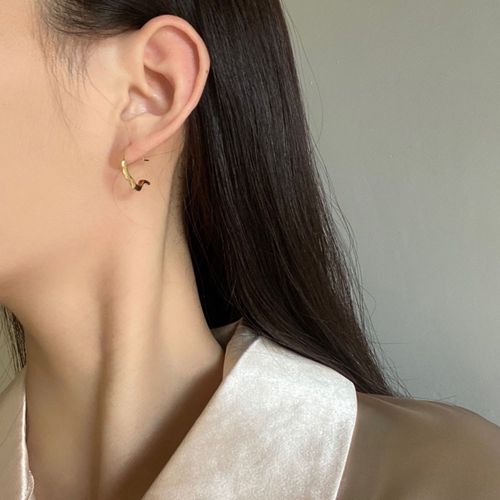 Niche Simple Face Design Earrings Personality Wild Retro Ins Women Jewelry