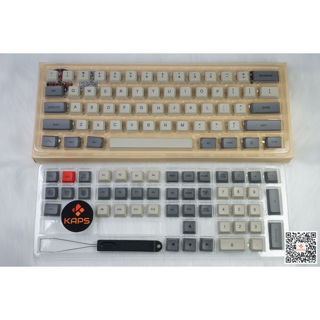 Keycap Retro Hallball  - KT1 - Thick PBT - Dyesub - 109 nút cho bàn phím cơ (Filco, Leopold, IKBC, Edra, keychron)