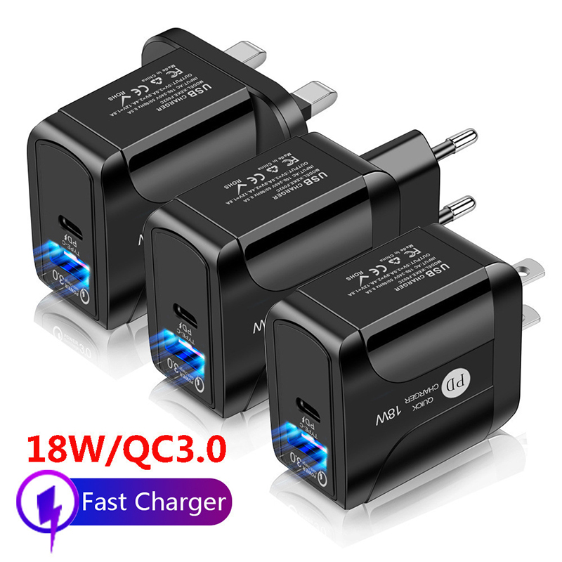 Củ Sạc Nhanh QC3.0 PD 18W Cổng USB Type-C