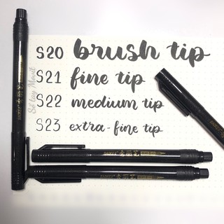 Bút lông viết thư pháp Calligraphy Baoke mực đen đỏ (có thể bơm mực)