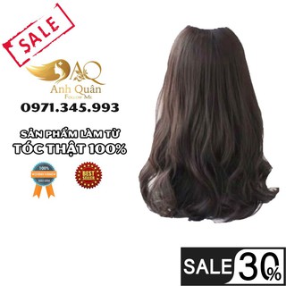 Kẹp chữ U 3 chùm, Kẹp chân tóc làm bằng tóc thật 100% có da đầu nhìn như thật