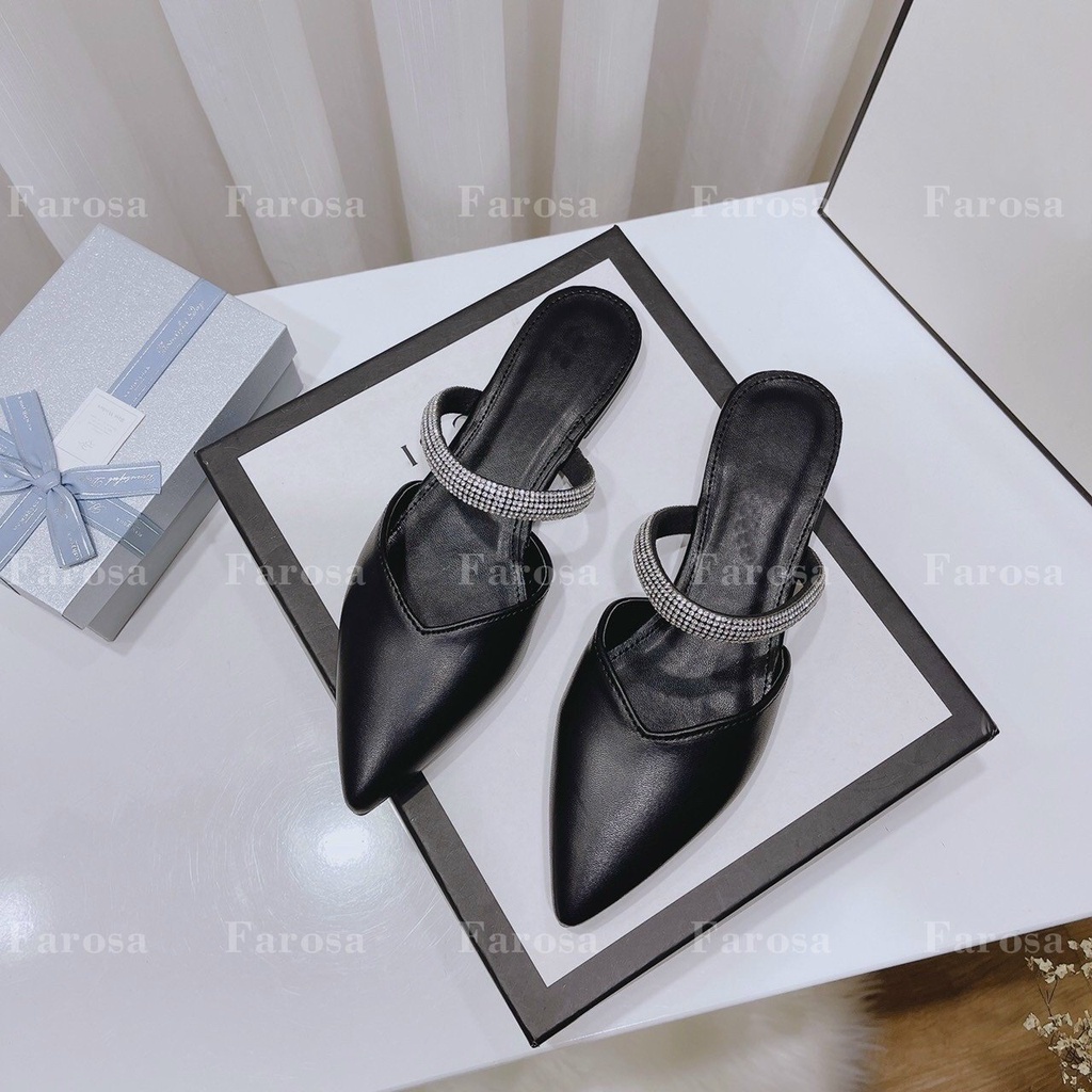 Dép sục nữ quai đá gót 2cm sẵn 2 màu đen trắng cực hót