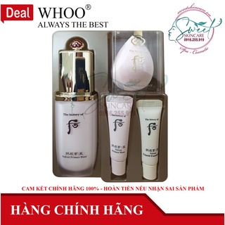 Set kem lót kiềm dầu Whoo Velvet Primer Base Special trang điểm chống nắng