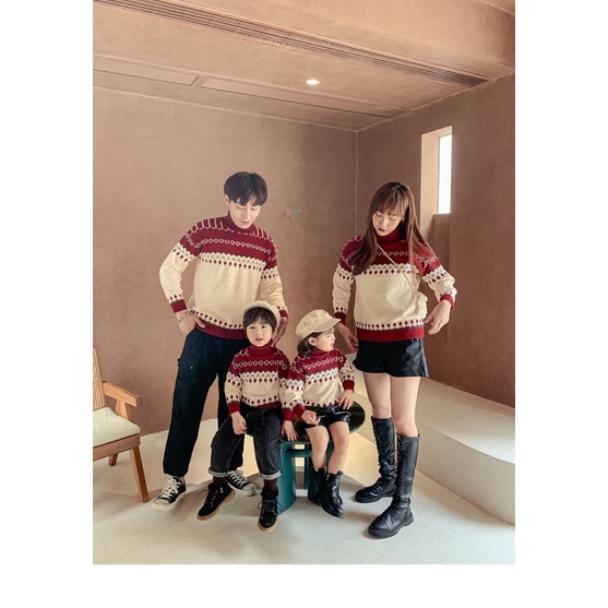 Áo len gia đình, áo len thổ cẩm QCCC