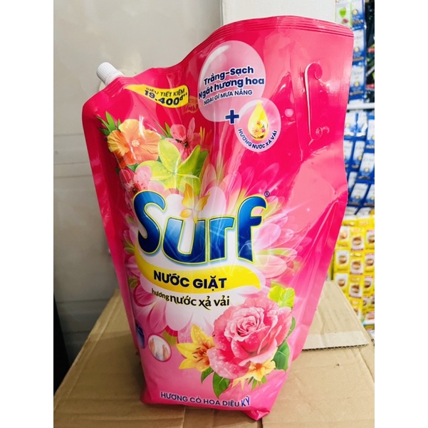 Nước Giặt Surf Túi 3,3Kg Hương Hoa Cỏ/Sương Mai