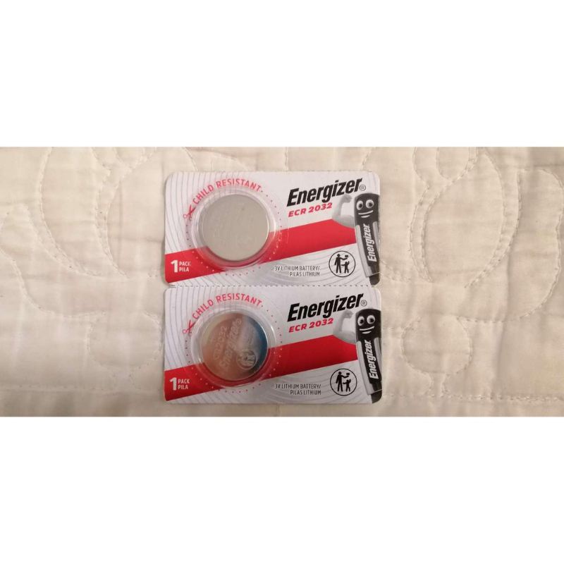 2 viên pin Energizer 2032 Lithium pin đồng tiền CMOS, máy đo nhiệt độ,  cân
