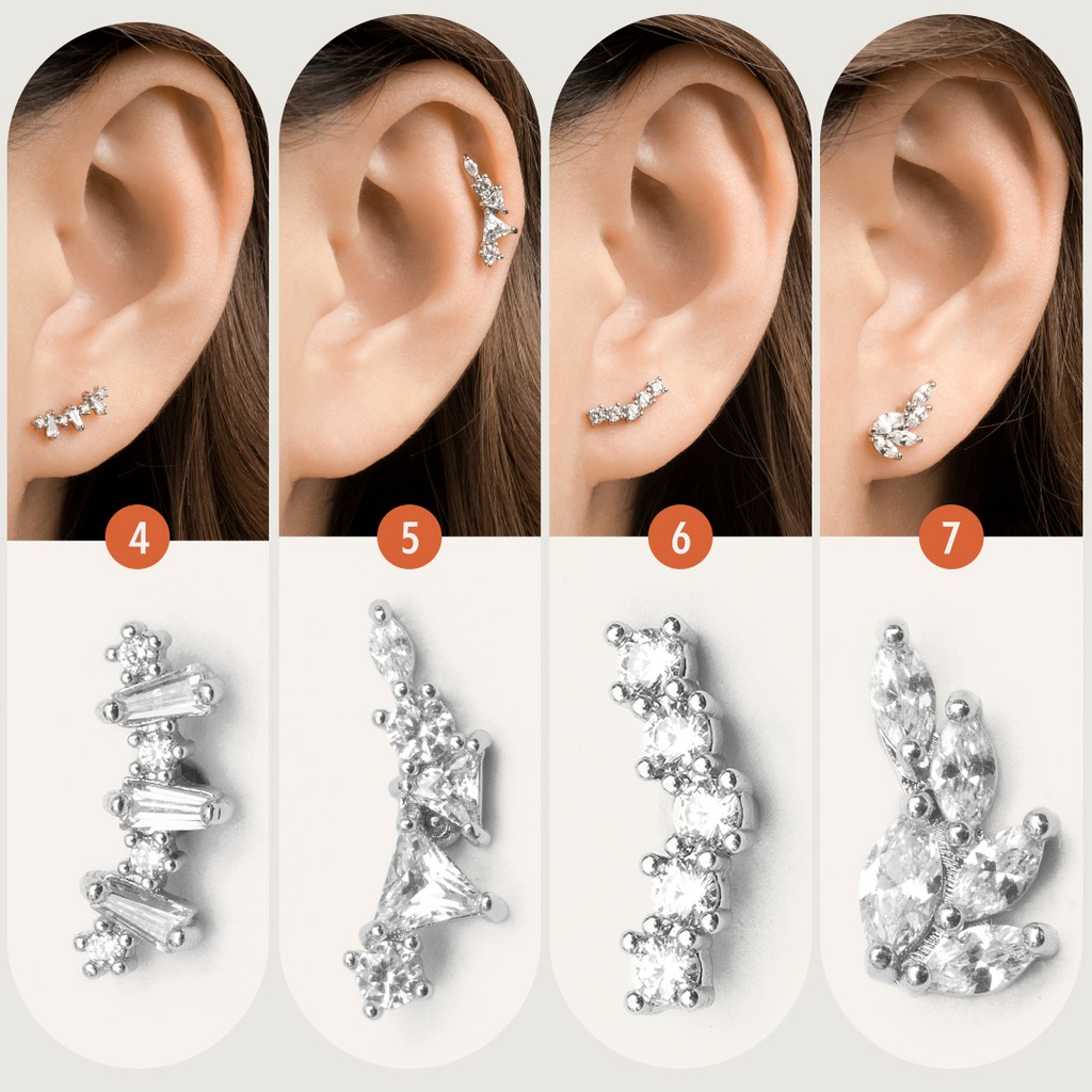 Khuyên ôm vành tai có đá lấp lánh BLINK DIAMOND EARRING