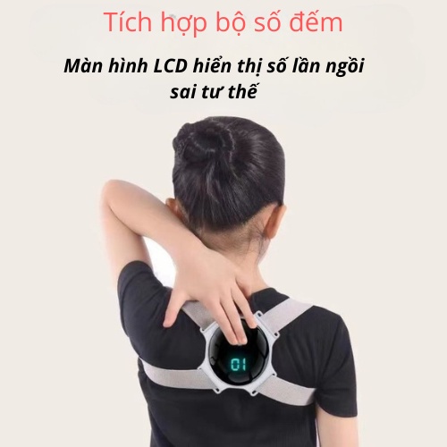 Đai trống gù lưng cho người lớn học sinh trẻ em, đai chống gù rung cảm biến thông minh khi sai tư thế