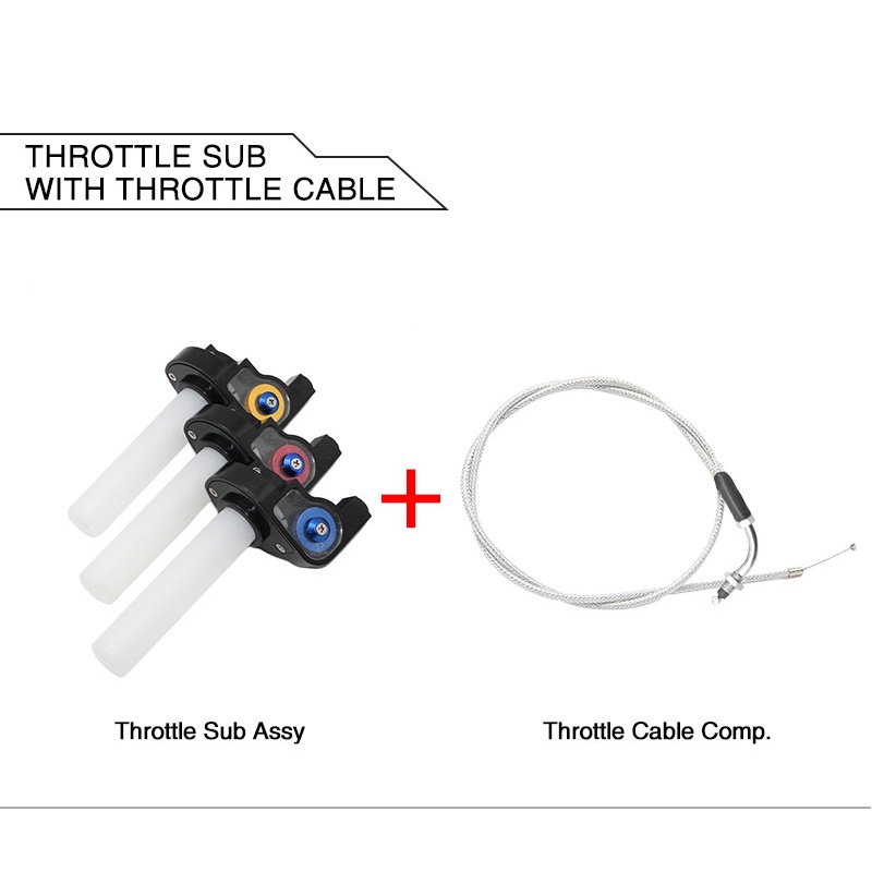 Tay Lái Xe Máy 7 / 8 "Kèm Dây Cáp Cho Dirt Pit Bike