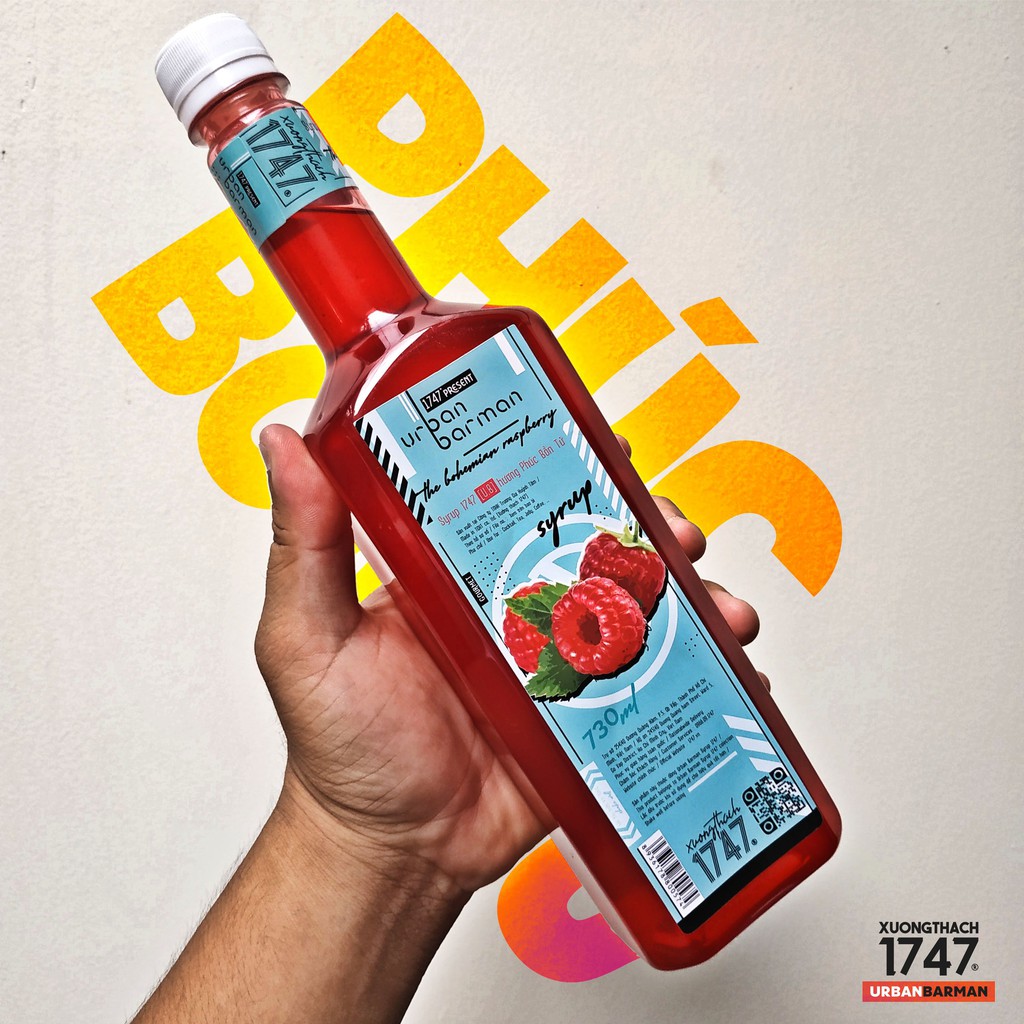 Urban Barman Syrup 1747 - Phúc Bồn Tử | Raspberry - 730ml - Siro
