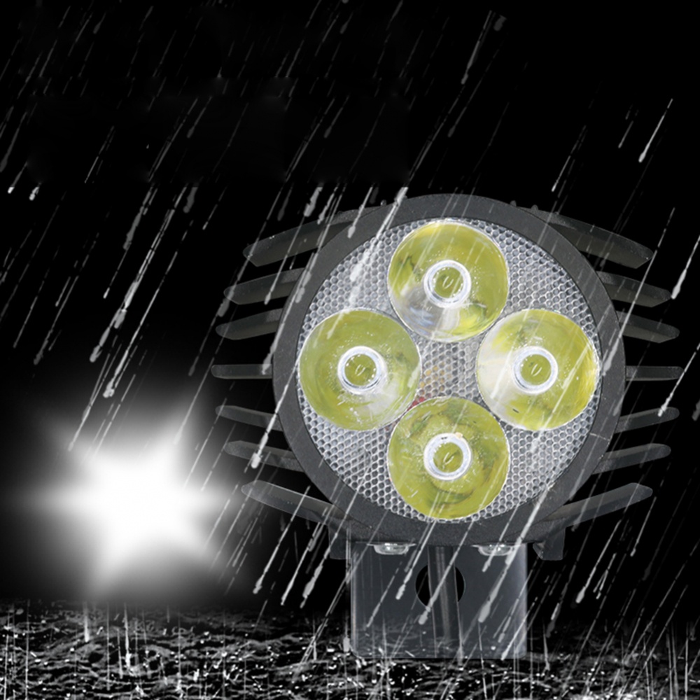 Đèn Pha 4 Bóng Led Chống Thấm Nước Cho Xe Đạp Điện Mới