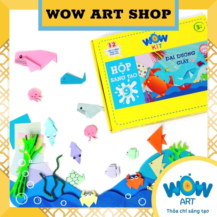 Mô hình bể cá mini bằng giấy tự làm Wow Art Kit số 9, dành cho bé 7+, rèn luyện tư duy sáng tạo