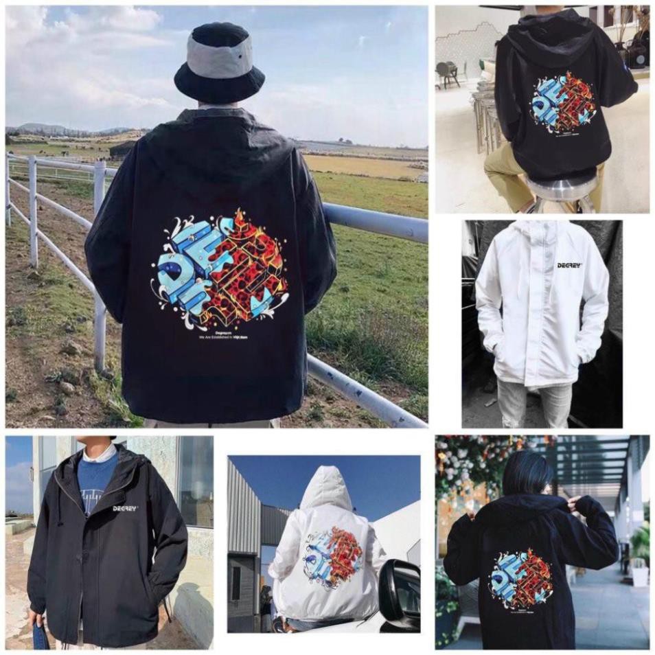 Áo khoác dù  DEGREY nam nữ form rộng Unisex 2 lớp Chống Nắng cực ngầu KMG