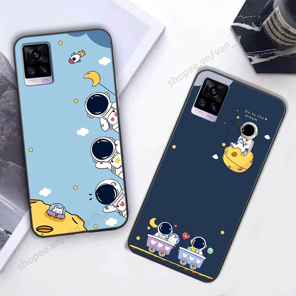 Ốp Vivo V20 hình bầu trời, phi hành gia đẹp, ốp lưng điện thoại vivo viền dẻo cao cấp