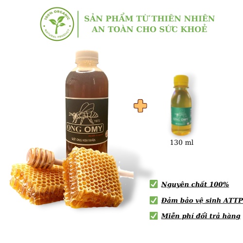 Mật ong Hoa NHÃN 130ml 500ml 1L đặc sản nhãn muộn Xã Đại Thành - Hà Nội [OrganicForHealth]