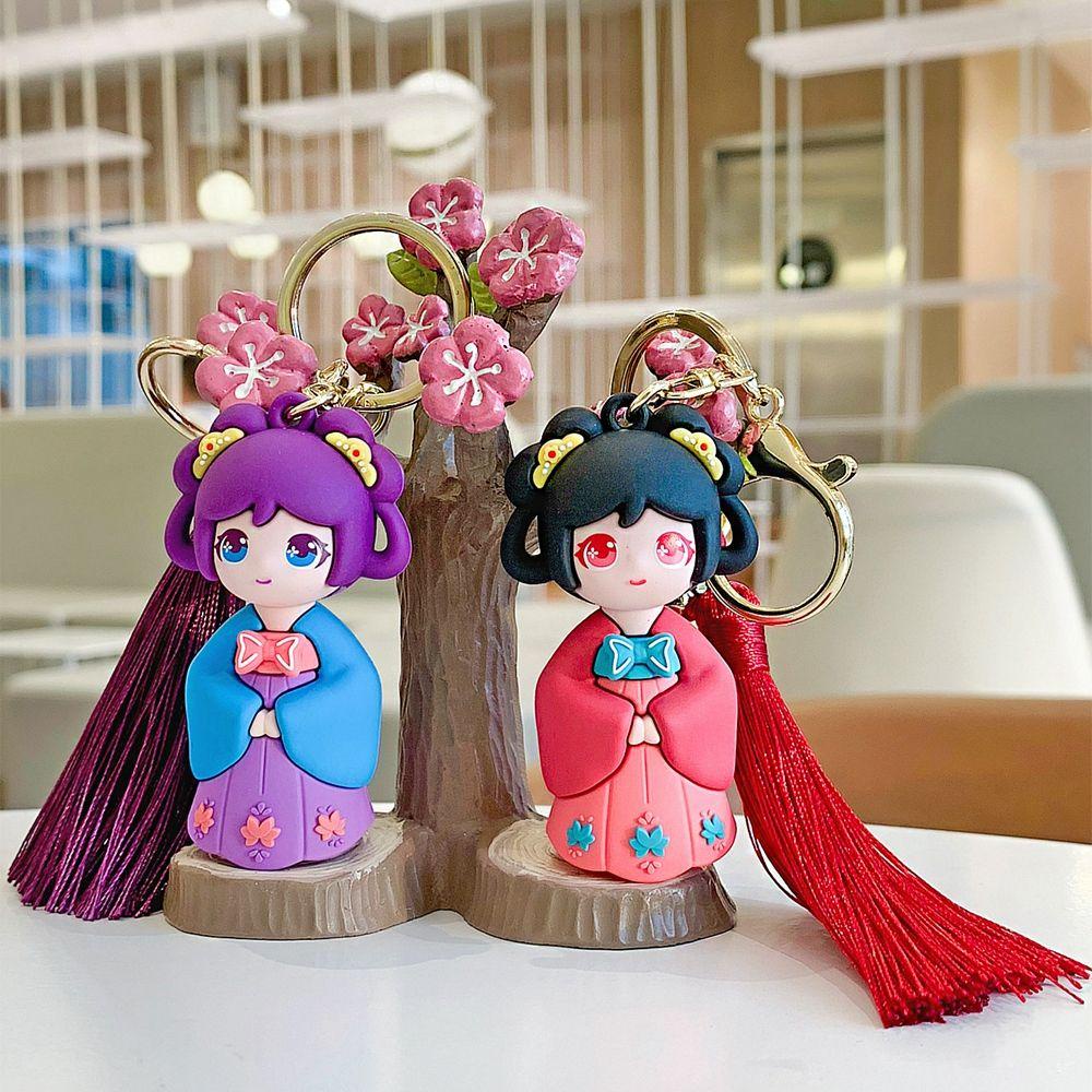 Móc Khóa Búp Bê Hanfu Tua Rua Dễ Thương