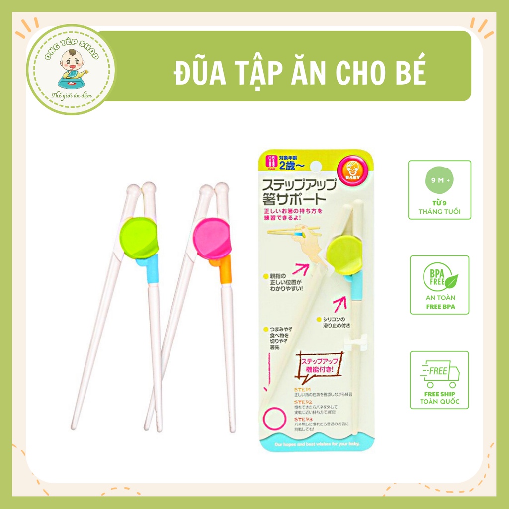 Đũa tập ăn cho bé giúp bé tập gắp dễ dàng
