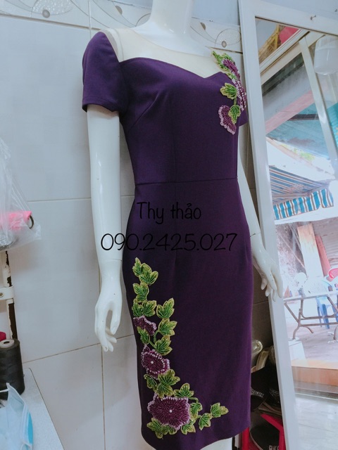 Đầm trung niên thy thảo thiết kế sang trọng