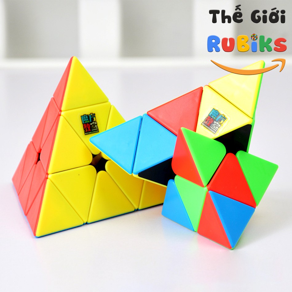 Rubik Pyraminx Stickerless MoYu MeiLong MFJS Pyramid Tam Giác