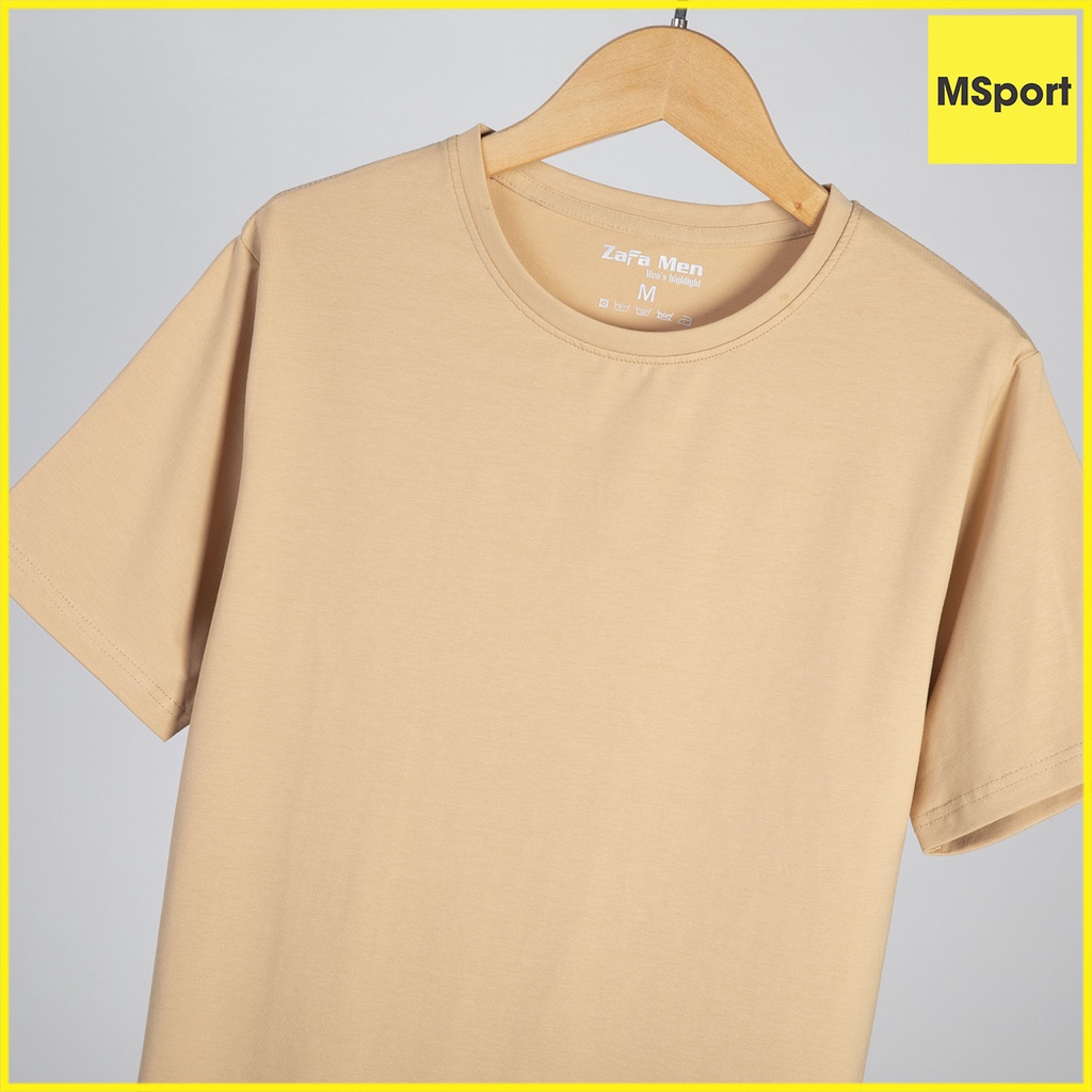 Áo Thun Trơn Nam Cổ Tròn Chất Vải Cotton 100% Mềm Mịn Thấm Hút Mồ Hôi Tốt Màu Mỡ Gà