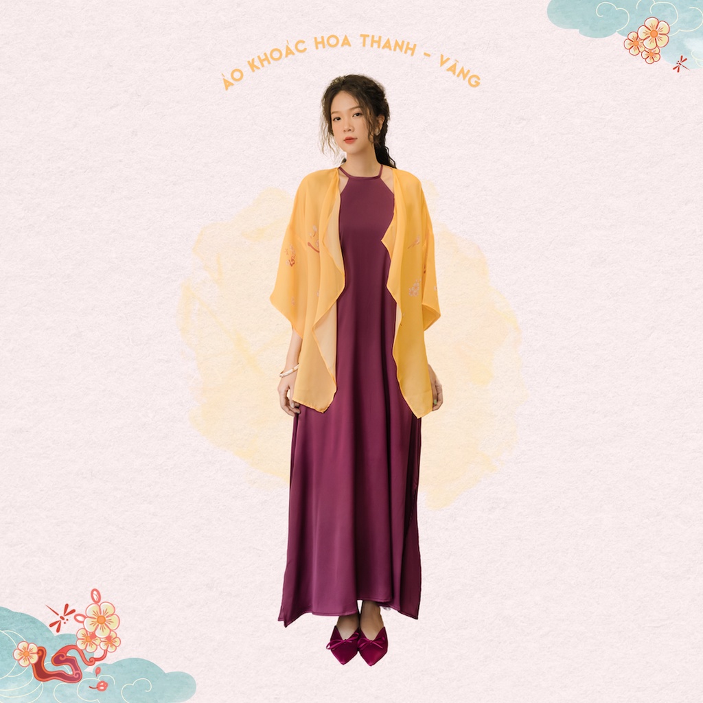 Sumire Store Áo khoác Hoa Thanh - Vàng