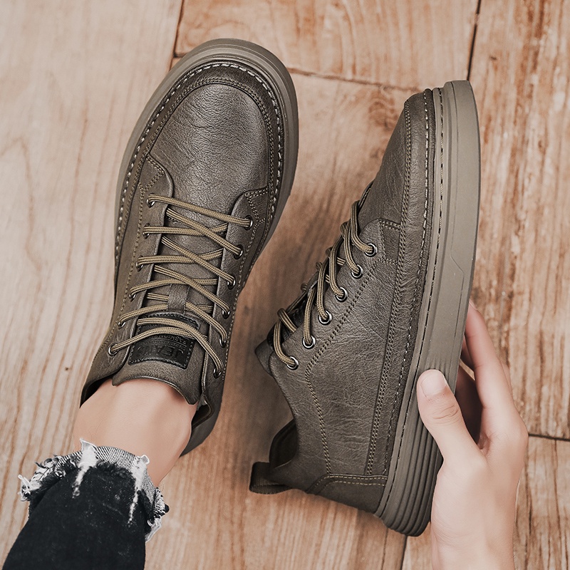 Giày thể thao bằng da phong cách năng động cho nam