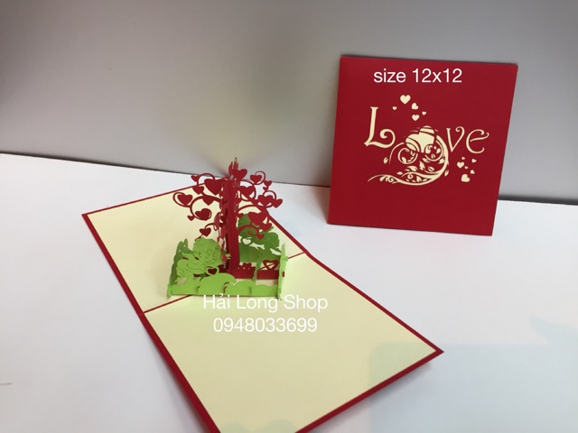 Cây Trái Tim 1 ( thiên thần ) - Love - Flower  - Thiệp 3D | BigBuy360 - bigbuy360.vn