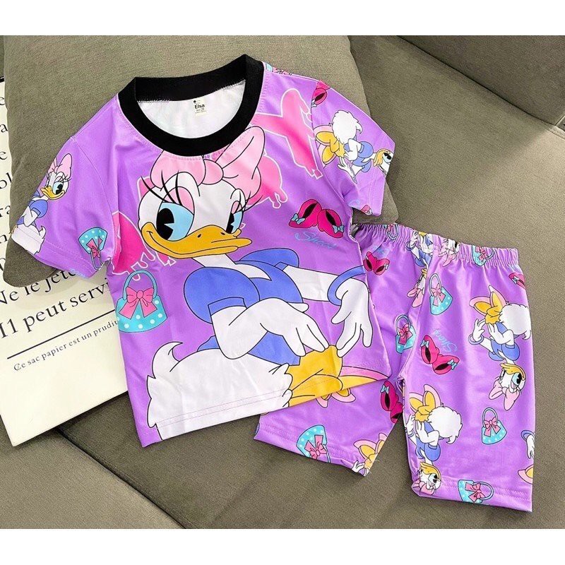 Bộ đồ Lửng bé gái in hình 3D (9Kg-40Kg) chất liệu mềm mịn thoáng mát được các bé gái yêu thích Bán Chạy Nhất 2021###