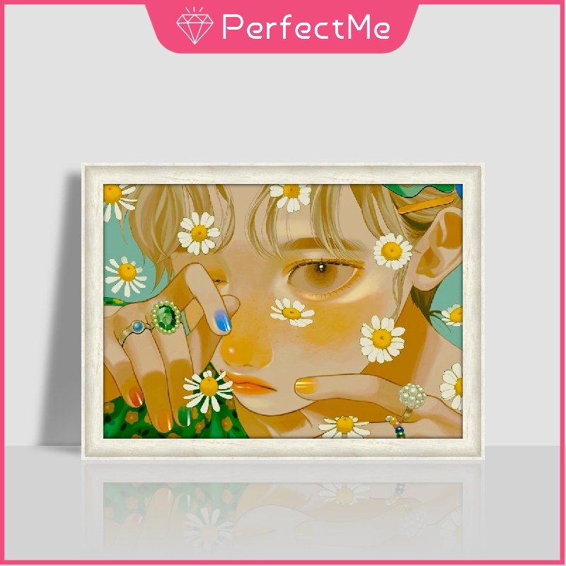 Set tranh đính đá 5D tự làm 40x30cm hình cô gái hoạt hình