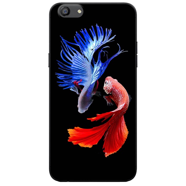 Ốp lưng nhựa dẻo OPPO A71, A83, F1S(A59), F3, F3 Lite(A57) Cá Betta đỏ xanh