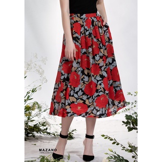 Chân váy xòe hoa đỏ MAZANO MS 19HCJU001HA