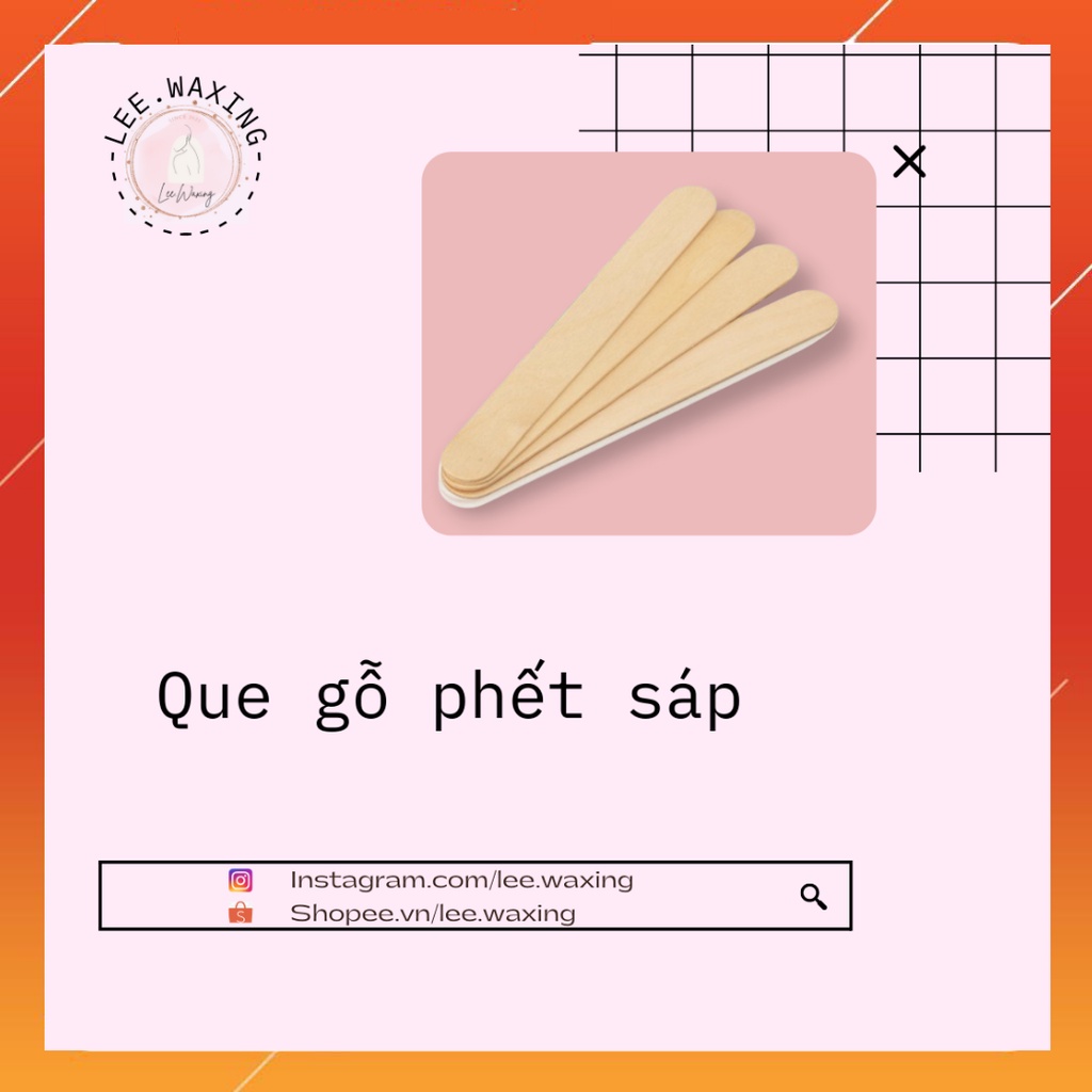 Que gỗ phết sáp wax - Lee.waxing - Que gỗ dùng để wax lông