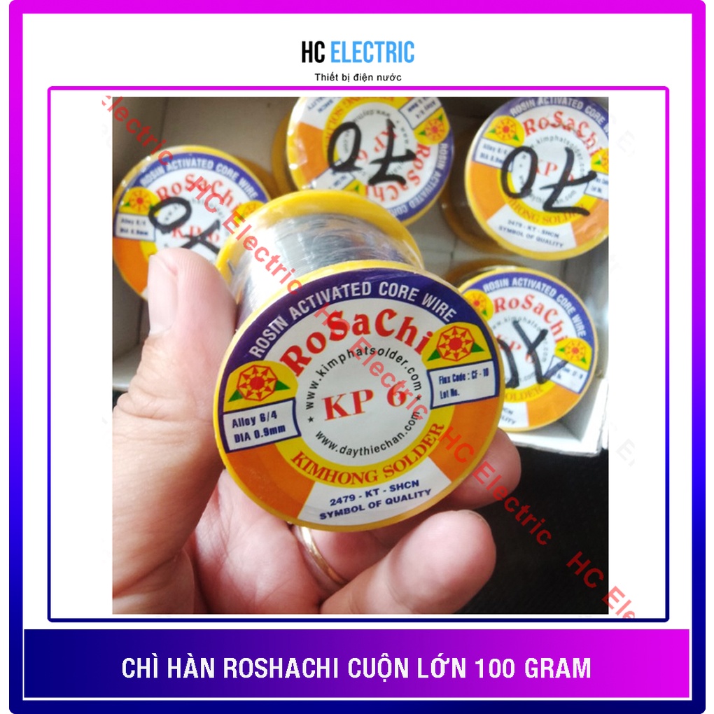[ HÀNG CHÍNH HÃNG ] Chì hàn ROSHACHI Cuộn lớn 100g