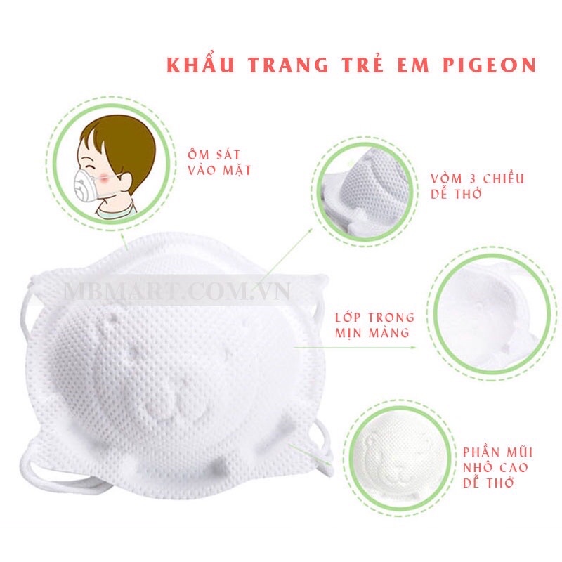 Khẩu trang Pigeon set 3 cái