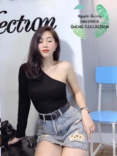 Áo Lệch Khoét Vai (Kèm ảnh thật)