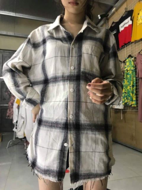 Áo Sơ Mi Nữ CaRo Hàn Quốc Phom Rộng | BigBuy360 - bigbuy360.vn