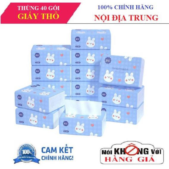THÙNG 40 GÓI GIẤY RÚT HÌNH THỎ SIÊU DAI  (Kho Gia Dụng Ngọc Hân)