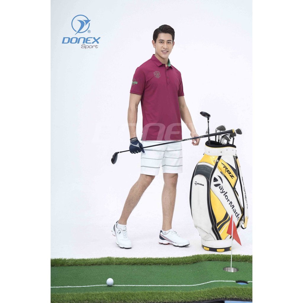 Áo Golf Thể Thao Nam Donexpro, Vải Thun Lạnh Hút Ẩm, Thoát Hơi, Chống Tia, Cổ Trụ UV MC - 9060