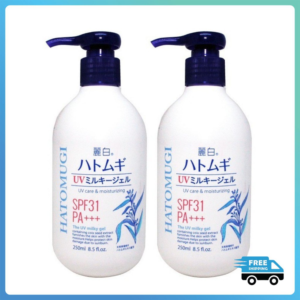 Sữa dưỡng thể Hatomugi SPF31 PA+++ 250ml dưỡng thể chống nắng trắng da Tokyo Mart