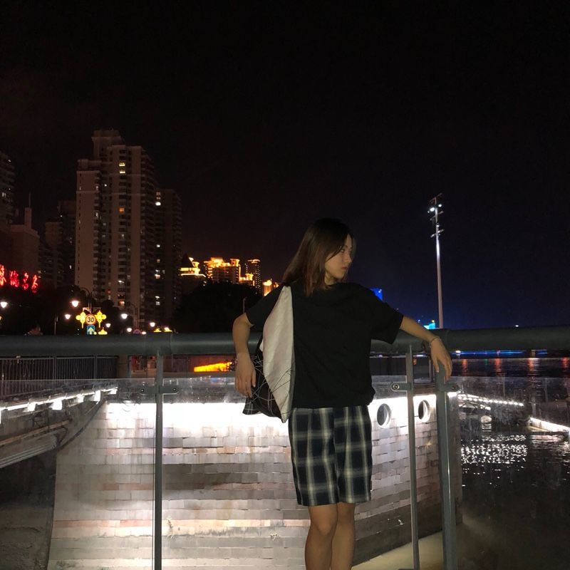 Bộ đồ ngủ ngắn tay họa tiết sọc caro màu đen phong cách Hàn Quốc thời trang mùa hè cho nữ
