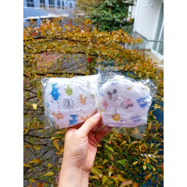 Set 20c khẩu trang 3D Gấu mầm chồi lá cho bé 1- 4y 🧸