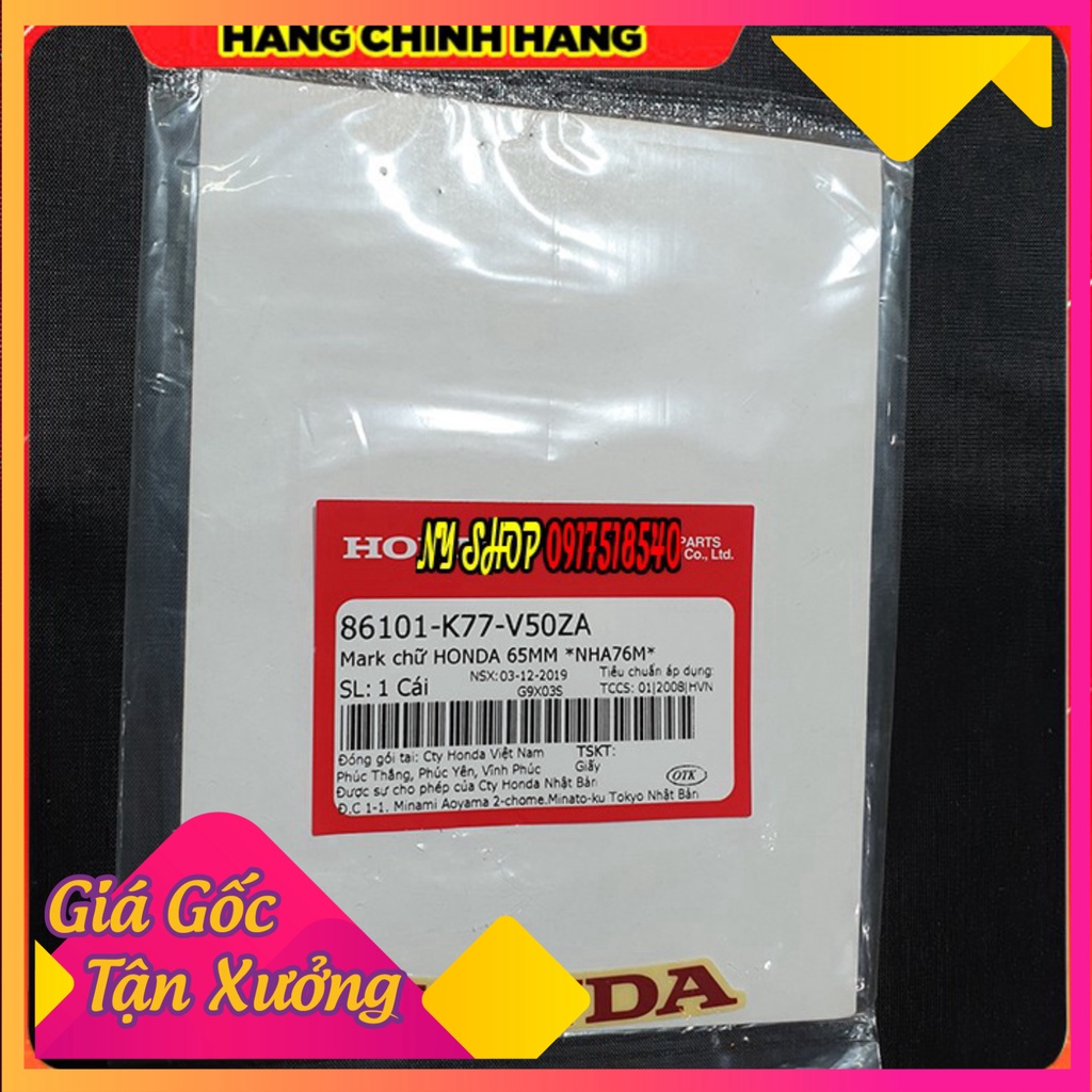Bộ Tem Chữ Đỏ SH việt 2017 - 2019 - 𝐭𝐞𝐦 𝐇𝐎𝐍𝐃𝐀 𝐜𝐡𝐢́𝐧𝐡 𝐡𝐚̃𝐧𝐠 ( gồm tem chữ HONDA và chữ SH ) (Ảnh Sp thật