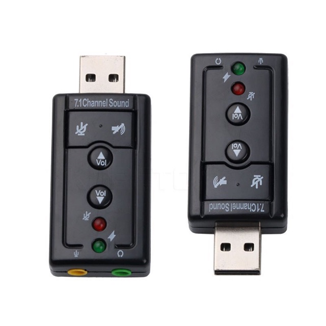 USB âm thanh 3D 7.1 CH kèm lỗ cắm Micro và tai phone