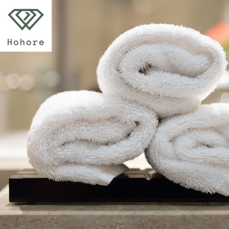 Bộ 5 khăn gội trắng cho khách sạn spa size: 34cm*82cm sợi cotton màu trắng khăn dày mềm mại