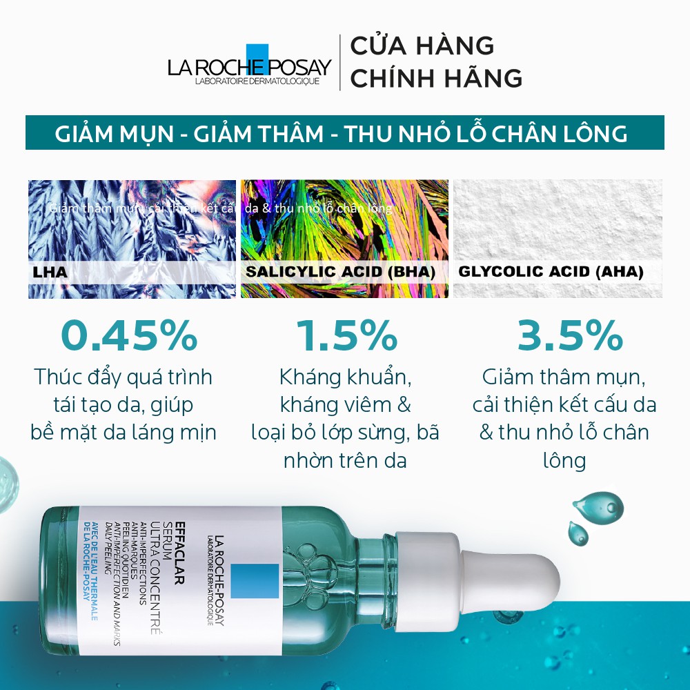 Tinh chất giảm mụn 3 tác động Effaclar Serum La Roche-Posay 30ml