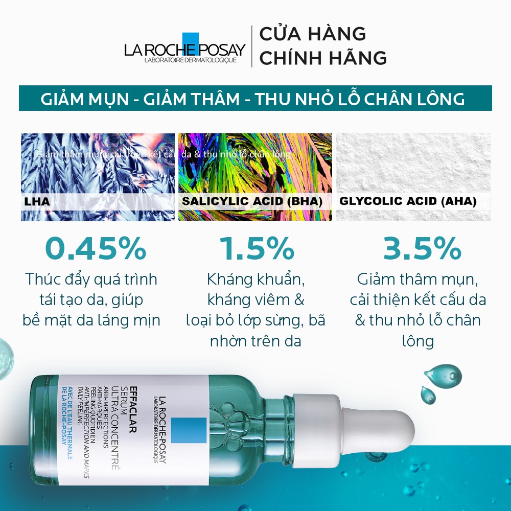 Tinh chất giảm mụn 3 tác động Effaclar Serum La Roche-Posay 30ml