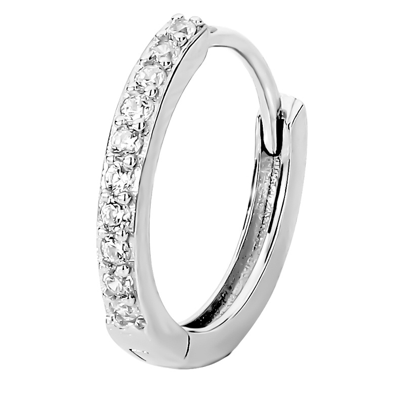 Khuyên Tai Đính Đá Phong Cách Hiphop Đơn Giản Thời Trang Cho Cặp Đôi