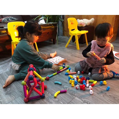 Đồ Chơi Ghép Hình Nam Châm 64 Chi Tiết,42,36,25 Cho Bé -Bộ Đồ Chơi Lắp Ráp