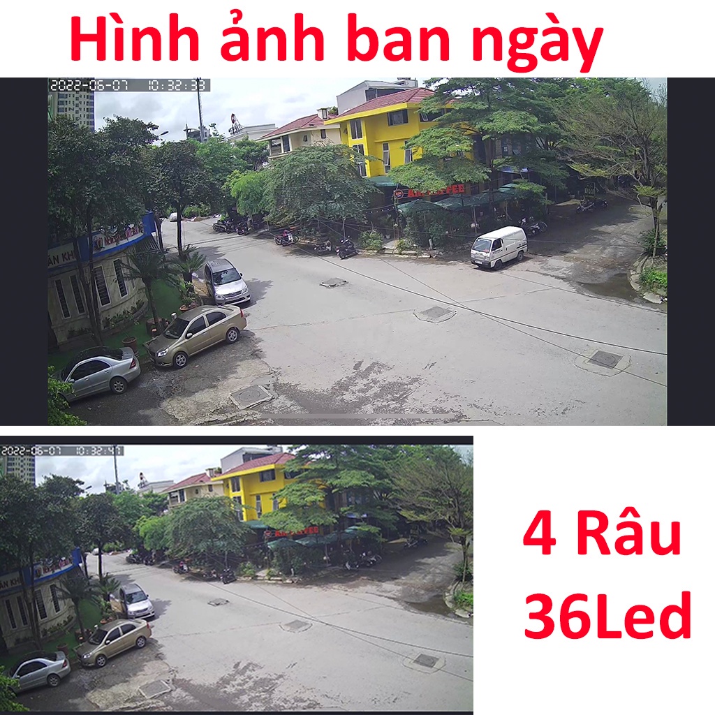 Camera yoosee ngoài trời 4 râu, 36 đèn,xoay ,đàm thoại 2 chiều - Camrera yoosee 5.0 Mpx ban đêm có màu |BH 1 đổi 1